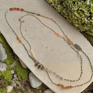 Silpada Multi Stone Beaded Necklace 50” inches long N2421